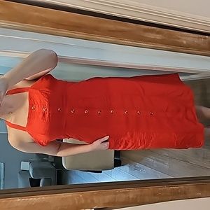 NWOT Red dress with criss cross back